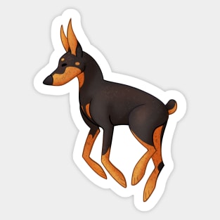 Cozy Doberman Sticker